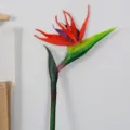 Artificial Bird of Paradise flower PU Strelitzia for home and wedding decor variant. - Red