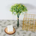 Kunstmatige zachte rubberen gipsophila bloemenboeket gele decoratieve bloemstuk - Geel boeket