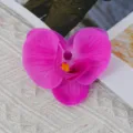 Artificial Phalaenopsis orchid flower head pink silk flower for DIY craft wedding decor gift box - Small (Film) / Light Purple
