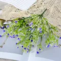 Artificial Gypsophila Milan flower single branch purple fake floral wedding decor - Purple