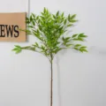 Artificial nandin leaf branch green plant for indoor home decoration and floral art display. - Large Green Nandina Domestica