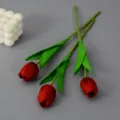 PU Touch künstliche Tulpen Blumen rote Variante für Heimdekoration und Fotografie Requisiten. - Burgunderrot