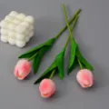 Kunstliche Tulpen Blume Simulation Heimtextilien rosa Kunstblumen PU Touch Tischdeko. - Blütenköpfe - Rosa