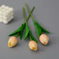 Künstliche Tulpen Blume PU Touch Simulation Floristik Heimdeko Fotografie Requisite Hochzeit - Champagner
