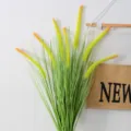 Pianta Erba Coda di Volpe Artificiale Finto Canna Decorazione Pavimento Interno - Bouquet di coda di volpe - Verde e rosa