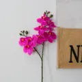Artificial Phalaenopsis orchid flower branch pink home decor wedding floral arrangement - 2-Fork Deep Purple 8-Head