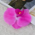 Artificial orchid flower head pink silk phalaenopsis for DIY crafts home wedding decor. - Medium (Film) / Light Purple