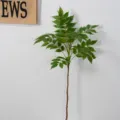 Artificial Nan Tian Zhu Leaf Branch Fake Green Plant Home Decor Table Centerpiece - Single Lacquered Wood Branch Small