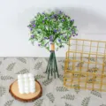 Kunststof zachte plastic gipskruid boeket bruiloft decoratie paarse bloemen bos wholesale - Paarse bundel