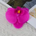 Artificial Phalaenopsis Orchid Flower Head for Wedding DIY Craft Decoration Gift Box - Small (Film) / Deep purple