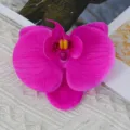 Artificial Phalaenopsis orchid flower head for DIY crafts wedding decoration gift box - Medium (Film) / Deep purple