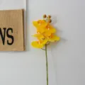 Artificial Yellow Phalaenopsis Orchid Branch 9 Heads Fake Flower Home Decor Gift - 5 Heads / Yellow
