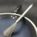 Roestvrij staaldraad pan borstel, 25cm lange handgreep keuken pot reinigingsgereedschap - 25cm / Zilver