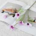 Fiore Artificiale Cosmos a 5 Teste Falso Margherita Decorazione Matrimonio Fotografia Puntello - Viola chiaro