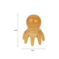 Masajeador de cuero cabelludo de pulpo de resina ámbar para relajar meridianos y cuerpo. - Pequeño (6x4cm) / Marrón