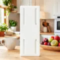 White wall mount power strip holder punch free socket organizer desktop cable storage stand. - White