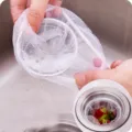 Disposable kitchen sink strainer mesh bags for food waste filtering and cleaning tool - Fine Mesh Type 30 (Transparent Bag Packaging)