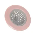 Sink hair catcher pink kitchen sink strainer basket plug drain filter replacement item - Pink