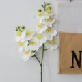 Artificial White Phalaenopsis Orchid Branch 3D Touch Fake Flower Wedding Home Decor SKU - 2-Fork White 12-Head