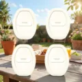 Car door lock protection cover silicone dampening pad 4pcs set white anti-collision parts - 4 Pieces Pack / White