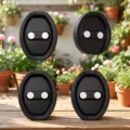 Car door lock protective cover anti-collision silicone pad shock absorber buckle cap 4pcs - 4 Pieces Pack / Black
