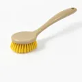 Kuechen Langstielige Reinigungsbuerste Mit Gelben Borsten Fuer Toepfe Und Spuele. - Beige