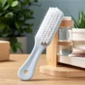 Nordic style plastic laundry and shoe cleaning brush with soft white bristles for home cleaning SKU - Blue