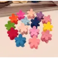 Bunte kleine Blumen Haarkralle Clips süße Bonbonfarben Haarschmuck für Damen Mädchen - Blumenmodell, Farbmischung