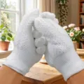 Weisse Nano Polierhandschuhe fuer Perlen und Schmuck, dicke verschleissfeste Handschuhe - 3 Paare / Weiß