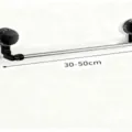 Adjustable suction cup towel rack for bathroom, punch-free telescopic hanging storage shelf 30-50cm - 30-50cm / Black