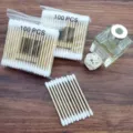 Bastoncillos de algodón desechables 100 pcs por bolsa, varillas de doble cabezal para maquillaje. - Punta redonda doble / 1 Pieza/Paquete