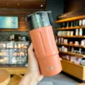 Orangene Tyeso Edelstahl Vakuum Isolierflasche mit direktem Trinkdeckel im modernen Design. - TS8822 Stil / 480-600ml / Orange