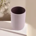 Minimalistischer lila doppellagiger Mundbecher, stilvoller Zahnbürstenhalter für Bad. - Rosa-Lila