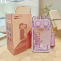 Tragbare Kinder Trinkflasche mit Gurt, lila quadratischer Kunststoffbecher Neu. - 750ML / Lila (SL7123)