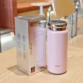 Botella de agua aislada al vacío mini minimalista 180ml rosa taza portátil forrada de titanio - 180ML / Rosa