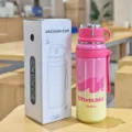 Edelstahl Vakuum isolierte Trinkflasche 800ml tragbarer Reisebecher Becher rosa - 800ML / Verlauf Rosa