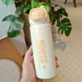 Stainless steel thermal water bottle with dual-drink lid and handle for daily portable hydration. - 500ml / White