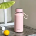 Rosa edelstahl isolierflasche mit tragegriff für outdoor sport und täglichen gebrauch. - L / Rosa