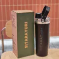 Vakuumisolierte Edelstahl-Trinkflasche mit Magnetdeckel, auslaufsicherer Sportbecher. - 800ML / Schwarz (ZF-087)