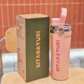 Rosa Isolierflasche 800ml Tragbarer Magnetdeckel Direkttrinken Sportbecher - 800ML / Rosa (ZF-087)