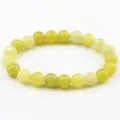 Bracciale di perle in pietra preziosa gialla 8mm gioielli di modo per donne chic - Giada Limone
