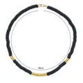 Modische schwarze und goldene Perlen Kette fur Damen, stylische elegante Halskette Schmuck. - 40CM / N2518 Schwarz Gold