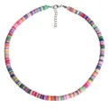 Bunte Polymer Ton Choker Halskette boehmischer Strand Stil handgemachte kurze Kette Schmuck - 6mm / bunt