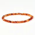 Natural carnelian agate beaded bracelet for men and women minimalist fashion jewelry gift - Striped Agate