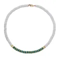 Trendy polymer clay bead short necklace, vintage collar chain for men and women daily wear. - White Style (N2517) / White