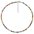 Collana girocollo con perline colorate da donna, catena corta di perle multicolore stile - Choker in Perline Colorate (N2308-09) / Colorato