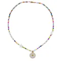 Colorful beaded necklace with cute daisy flower pendant and pearl sweet style for women SKU - N2506 Korean Style Flower / Colorful