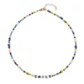 Collana girocollo con perline colorate e perle con lettere smile e chiusura in metallo - Stile Perline Lettere SMILE Multicolore (N2471)