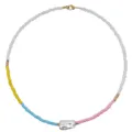 Collana girocollo con perline colorate e perla barocca, gioiello stile bohemien da donna. - Stile Perla Artificiale e Perline Colorate (N2305-Y01)