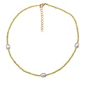 Goldene Rocailles Perlen Halskette Variante Boho Kurze Schlüsselbein Kette Schmuck - Y08 Gold